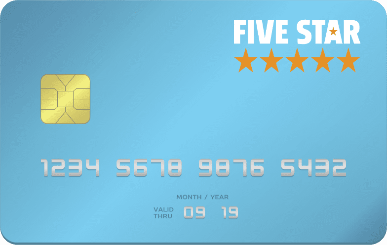 Credit Card Sky Blue Five Star Financing